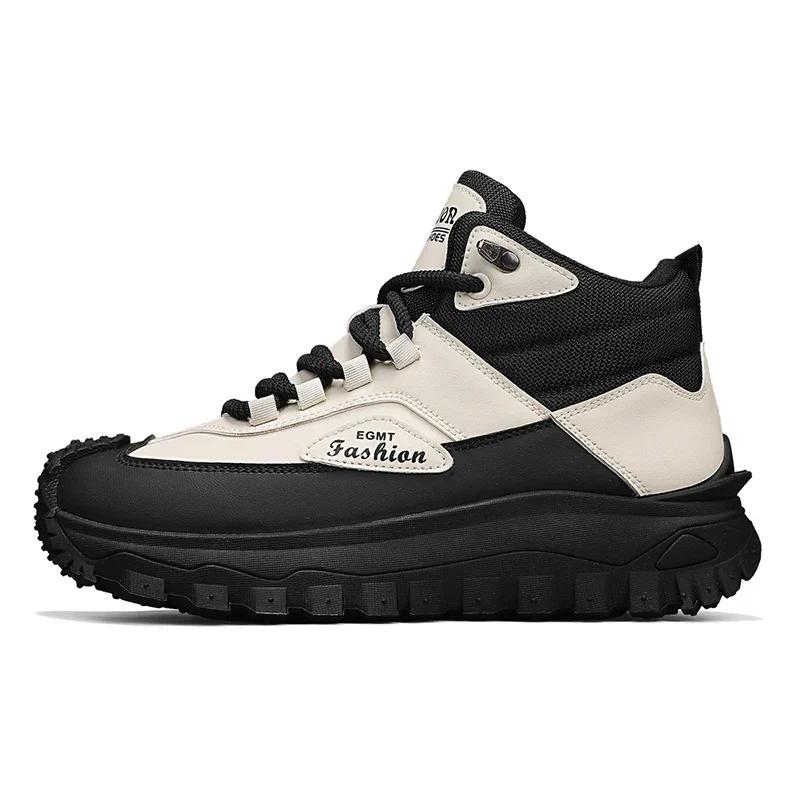 

Новые мужские повседневные туфли, высокие походные ботинки для мужчин, водонепроницаемая износостойкая рабочая обувь, модные ботинки 42 белый