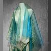 Metallic Color Organza Fabric 50x140cm Breathable Gradient Color Tulle Cloth For Wedding Dress Evening Gown Sewing Craft