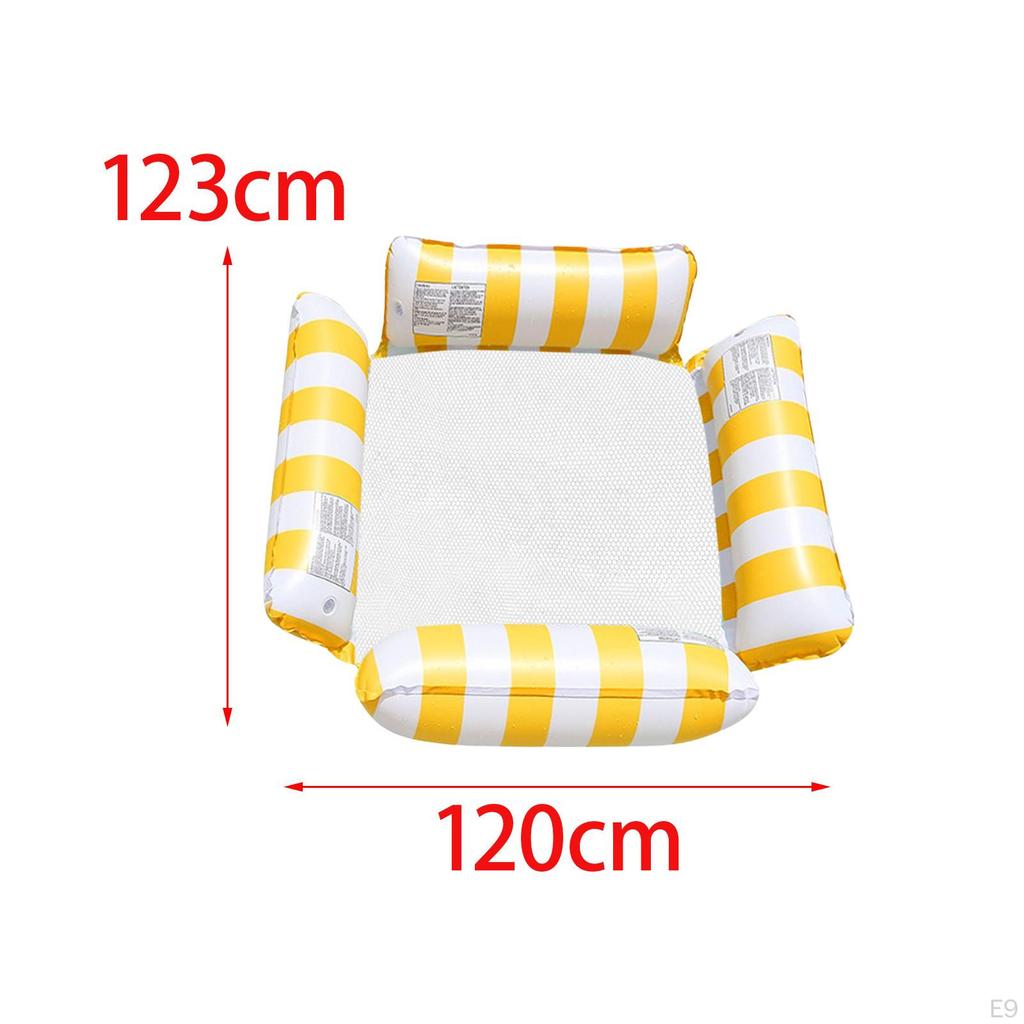 Chair, Inflatable Recliner, Buoyancy Bed Float Lounge Water Hammock for Beach,