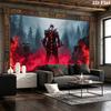 Kratos God Of War Wall Tapestry Aesthetic Wall Hanging Printed Fabric Blanket Decorative Tapestries for Bedroom Living Room Home Decor