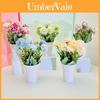 Artificial Chrysanthemum Plant Miniature Home Decor With Faux Silk Material For Balcony And Office Spaces