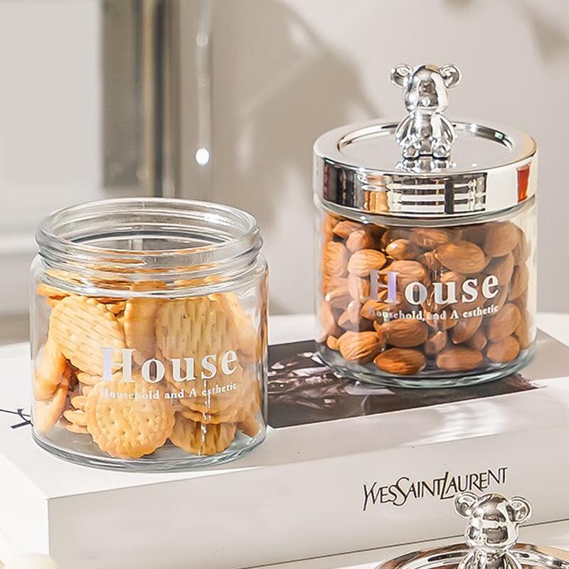 Bear Design Airtight Glass Storage Jars (6-Pack)