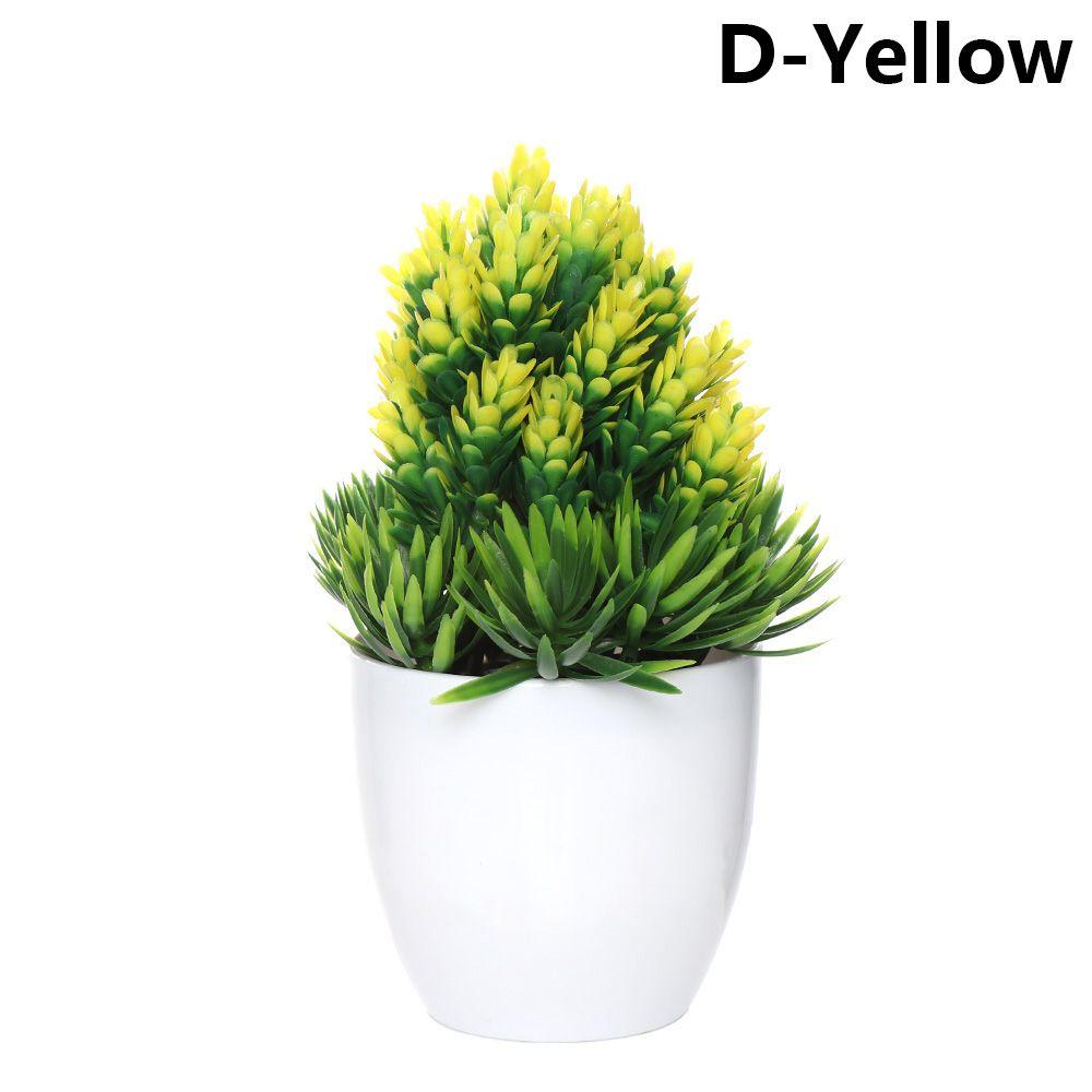 Ornamento Topiária Pinheiro Bonsai Artificial Decoração de Casa Simulação Vaso Plantas Realistas