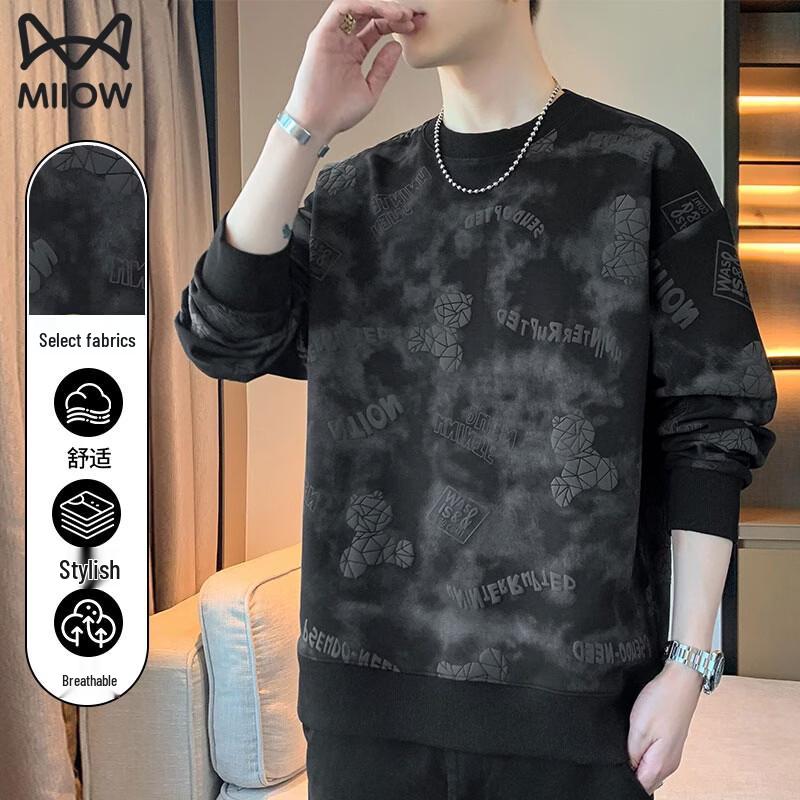 MiiOW Men s 2026 New Sport Casual Breathable Long Sleeve Sweatshirt 3XL