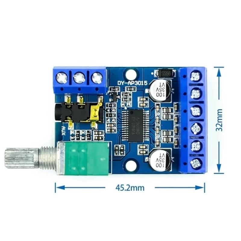 Double Channel 30Wx2 Class D Sound Power Module Digital Amplifier Module Adjustable Level Control for Speaker Projects