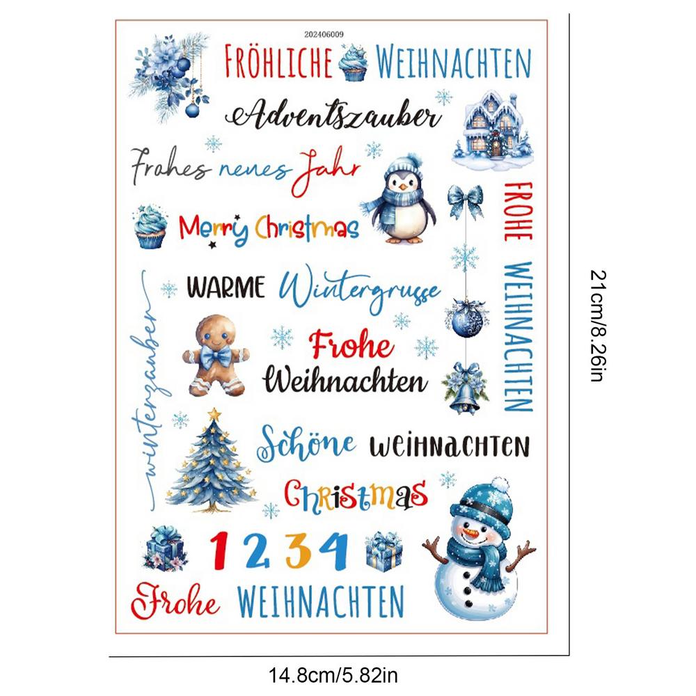 

Christmas Stickers 8 Pieces Glass Rub On Transfer Christmas Decals Decorative Clings For Classroom Furniture Laptop Wall Jars