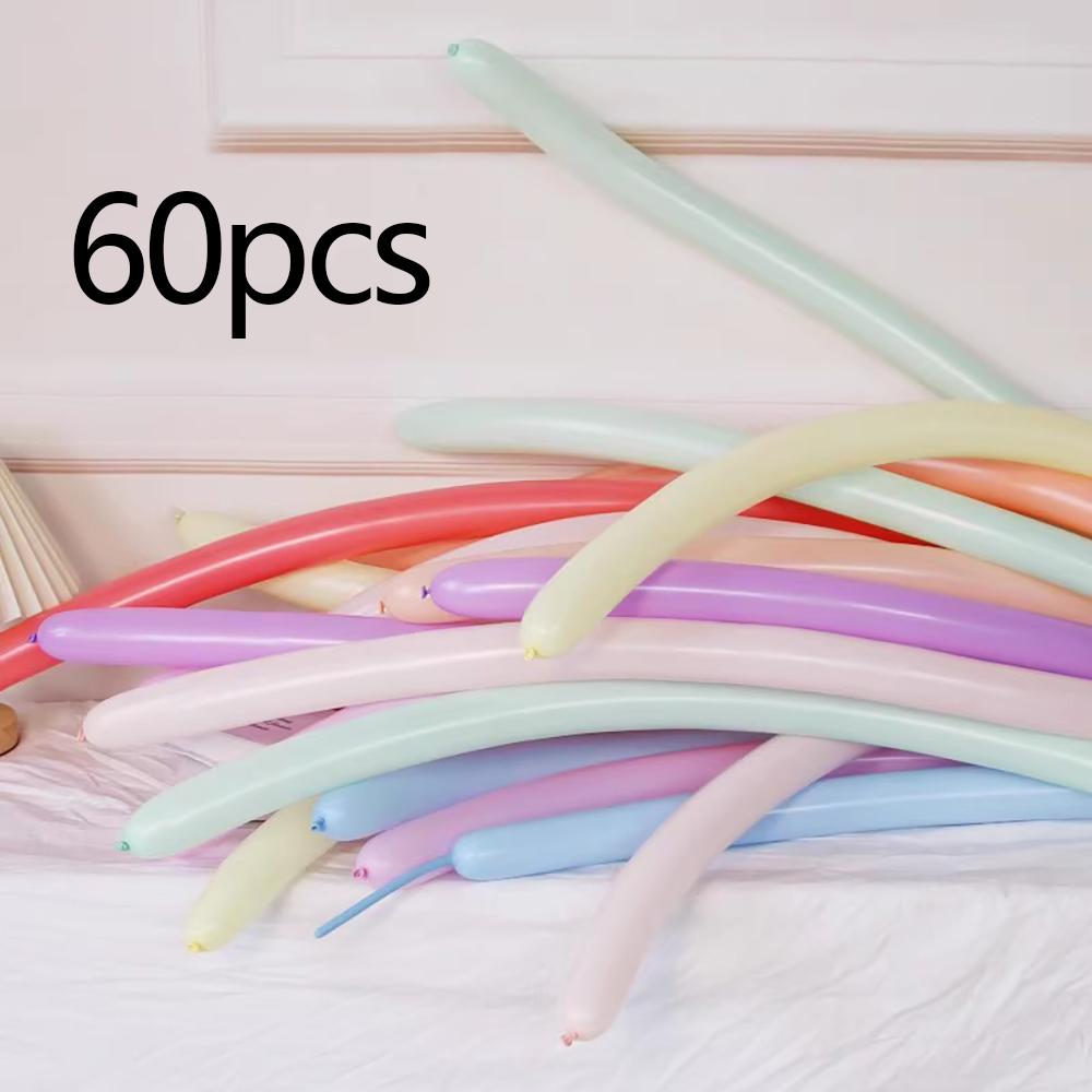 60/100 Pieces 260Q Macaron Colorful Long Balloons Animal-Shaped Balloons Suitable for Birthday, Wedding and Holiday