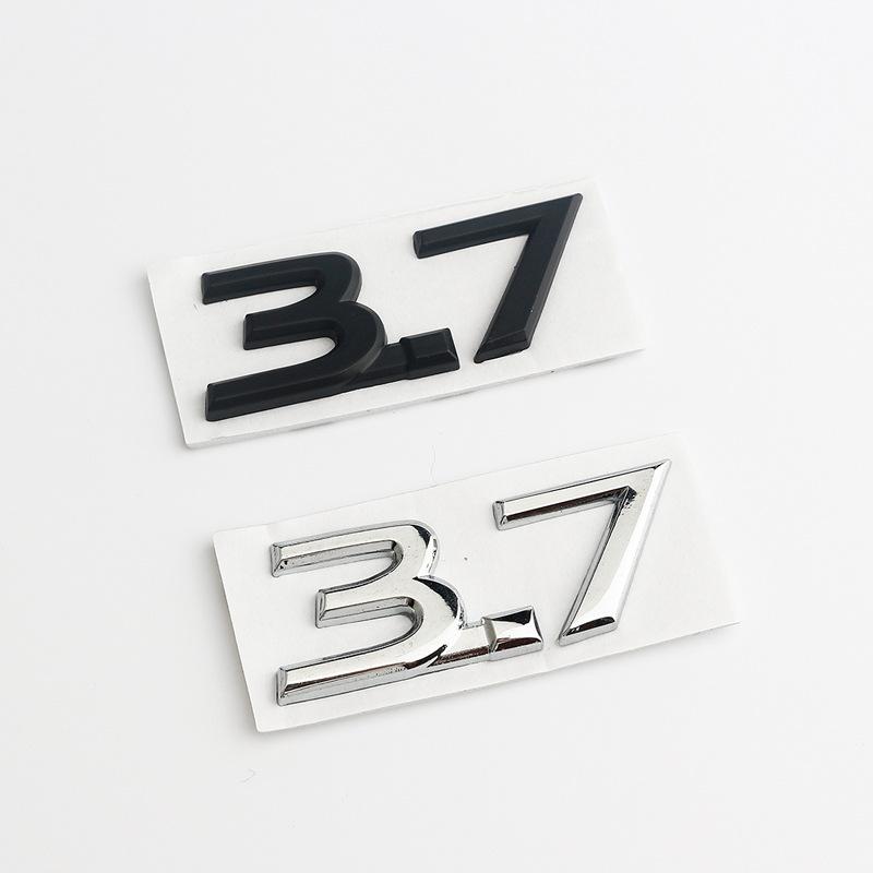 1X 3D Metal 3.7 Car Sticker Badge Auto Emblem Trunk Decals for 3.7 Q50 Q50S Q50L G37 Q30 QX60 Q70 G25 QX70 FX35 FX37