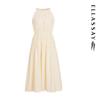 ELLASSAY Halter Neck Hollow-Out Midi Dress