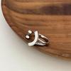 Moderner minimalistischer abstrakter Lächeln-Ring - Einzigartiges Luxus-High-End-Persönlichkeits-Zeigefinger-Accessoire