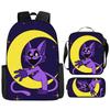 Poppyplaytime Mochila Escolar para Estudante Conjunto de Três Peças Mochila Bolsa Estojo