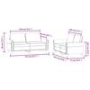 VidaXL Ensemble de Canapés avec Coussins 2 pcs, Canapés avec Accoudoirs et Dossier, Ensemble de Meubles, Mobilier de Salon, 3202211