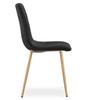 Turin Chair - Black Velvet / Wood Color Legs X 4