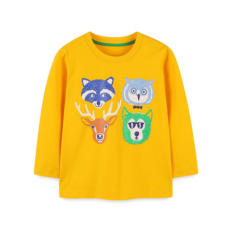 Autumn Kids  Long Sleeve Cartoon Print Cotton T-shirt 2Y