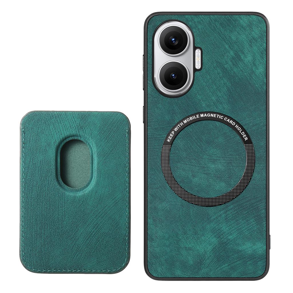 For Xiaomi Redmi Turbo 4 Pro 5G Magnetic Case Leather Back Cover with Detachable Card Holder