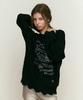 KIRSH Collection Print Scallop Knit [Black]