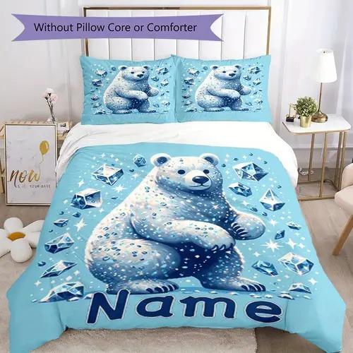 Polar Bear Duvet Cover Duvet Cover With Polar Bear Pattern Suitable For Children Boys Girls And Adults Comfortable Breathable