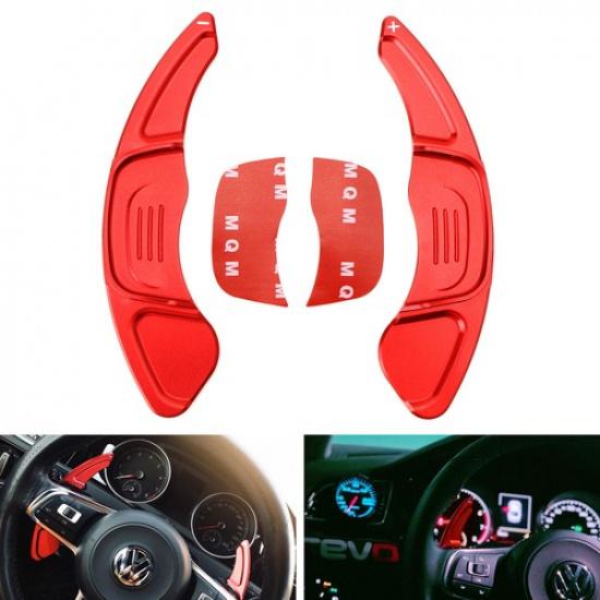 

Red CNC Steering Wheel Paddle Shifter Extension Covers For 15-up VW MK7 GTI/Golf