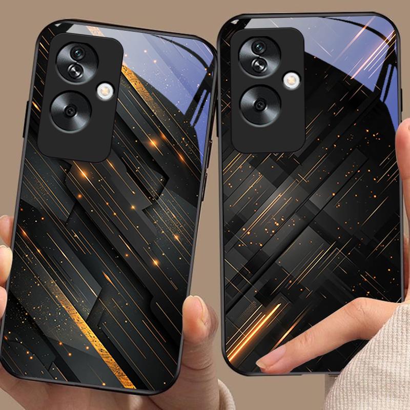 Meteor Zlatý korálek Pro Oppo A79 5G 58 78 74 60 4G Reno 11F Realme GT 6 11 Note 50 10 C55 X2 Tvrzené sklo Černý kryt na telefon