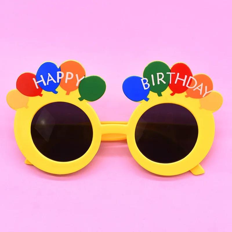 Funny Birthday Glasses, Creative Happy Birthday Party Decor, Cake Topper Decorations for Kids Birthday Party Cake Decor