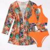 Swimsuit European And American Three-Piece Suit Split Bikini Sexy High Waist Swimsuit Women'S Bikini New