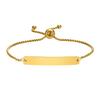 Stainless Steel Adjustable Curved Plate Bracelet for Women