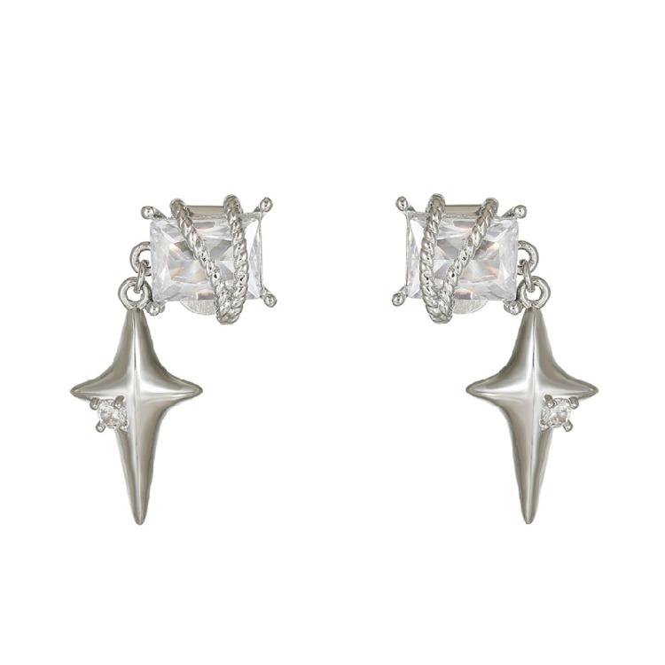 

High End Copper Crystal Ear Clip for Freeclip 1/2 Headsets Decorations DIY Customization Fashionable Clip On Wear срібний