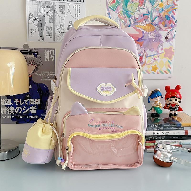 Neuer hochwertiger College-Stil frisches und süßes Mädchen Barstudent Mehrfachfach-Rucksack