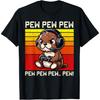 Otter Gamer Pew Funny Video Games Vintage Boys Men Girls T-Shirt