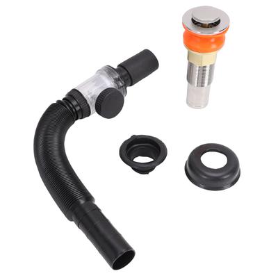 Badezimmer Waschbecken Abfluss-Set Flexibler Siphon Abflussrohr mit Pop-Up Stöpsel Waschbeckenrohr Ersatz Passend 1 1 4 Zoll 1 1 2 Zoll 2 Zoll