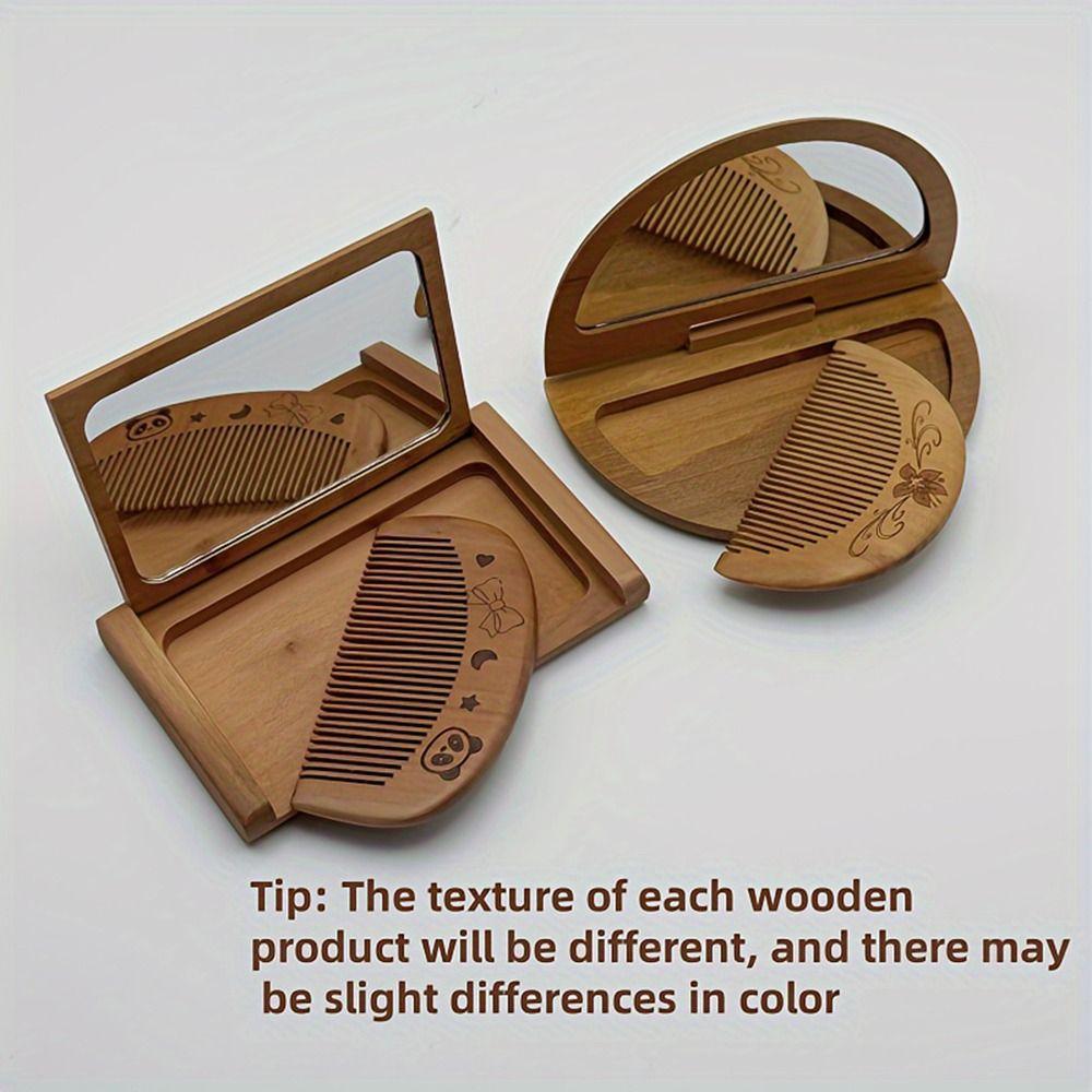 Peachwood Portable Folding Mirror 2 In 1 Foldable Pocket Mirror Durable Makeup Mirror Makeup Tool