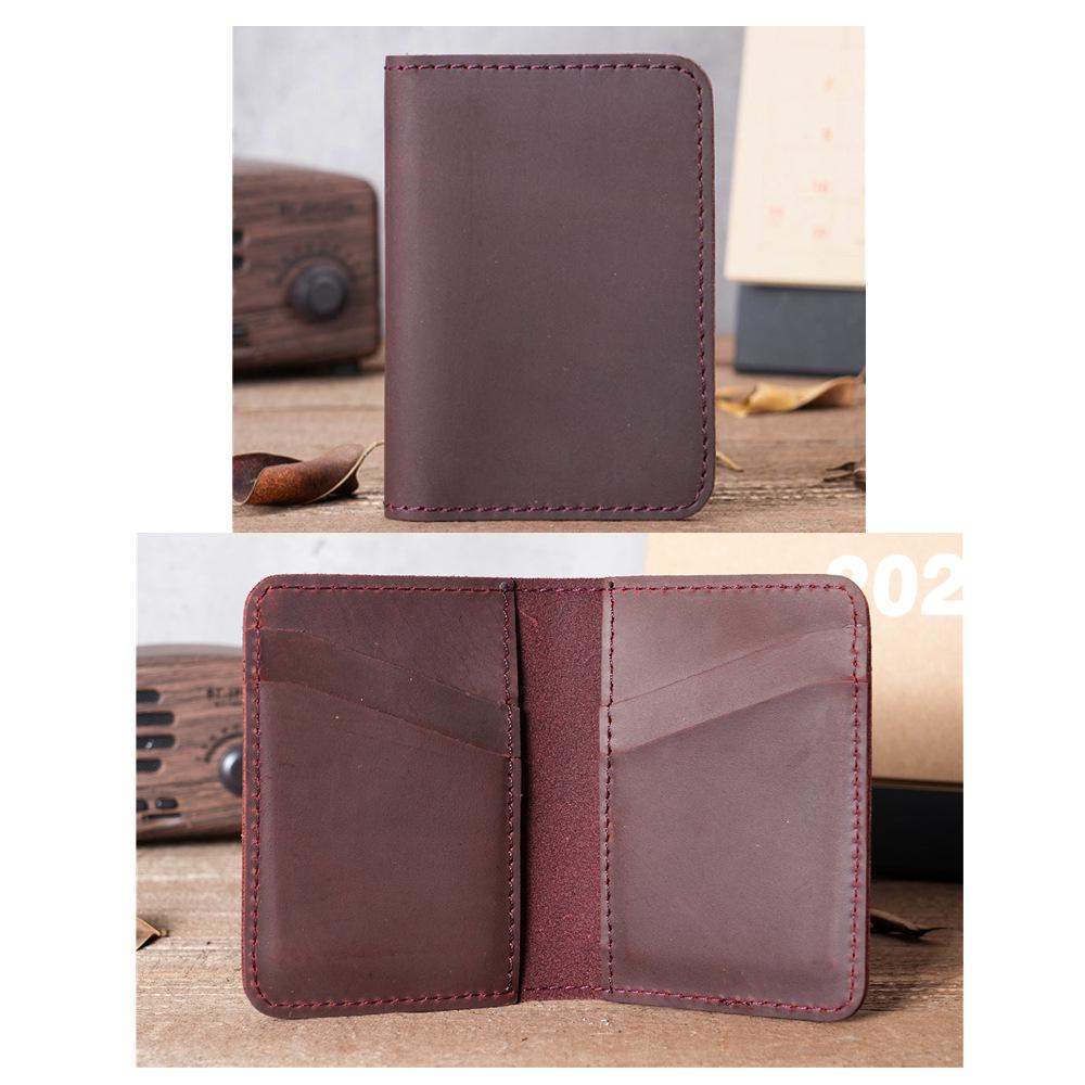 NT Retro Crazy Horse Leather Multi-Card Clutch: Unisex ID & Card Holder Wallet