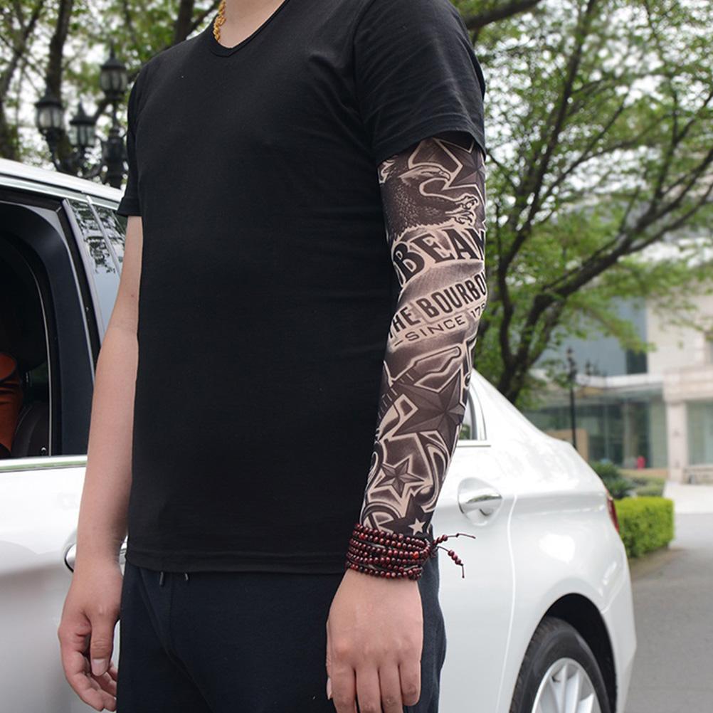 1 Pcs UV Protection Temporary Tattoo Print Sleeves Arm Warmer Outdoor Temporary Fake Tattoo Arm