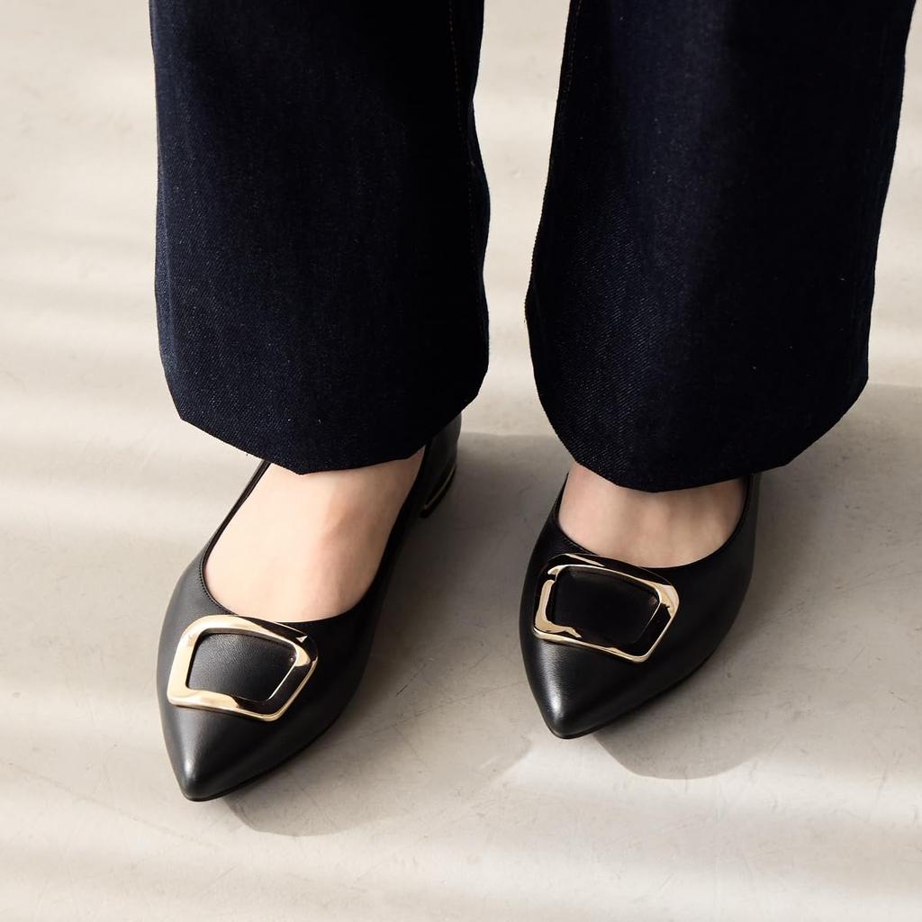 HIMIKO/Himiko/[WEB Exklusiv] Schnallendesign Niedrige Absatzpumps/640004 Schwarz 250