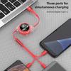 Car Quick Charger Micro USB Type-C 3-in-1 Fast Charging Cable For Lexus RX300 IS200 IS250 ES350 Ct200h UX250h NX300h RX350 LS JW3