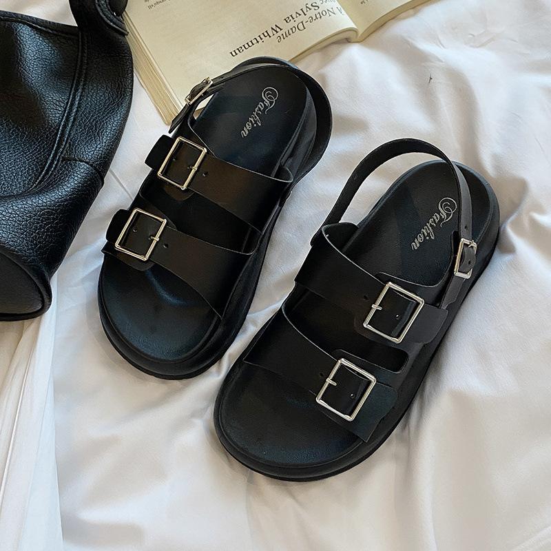 

Женские сандалии на внешней платформе, универсальные модные сандалии-маффины, женская обувь, нескользящие, летние, повседневные, новые пляжные туфли, верхняя одежда, Рим 42