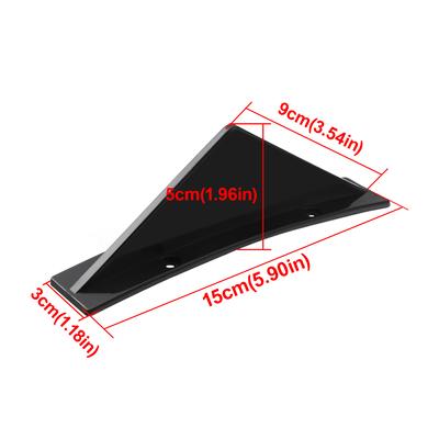 4pcs Universal Black Car Modified Rear Bumper Diffuser Spoiler ABS Rear Bumper Lip Diffuser Anti-collision