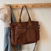 Borsa da Donna in Velluto a Coste di Grande Capacità Nuova Borsa a Spalla Singola Crossbody da Donna Borsa da Sottobraccio Stile Pigro Trasporto Casuale