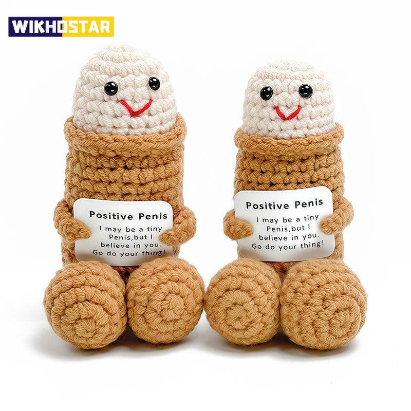 Mini Funny Penis Positive Up Gifts with Encouragement Card Emotional Support Dick, Positive Toy for Birthday Party, Decoration