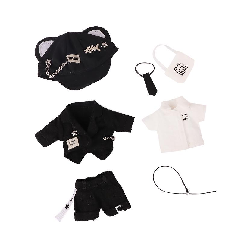 OB11 Clother Cute Uniform Cat Doll Gentleman Suit Clothes Shirt Tie Decoration Fishbone Razor Hat 12 Points Bjd GSC Body