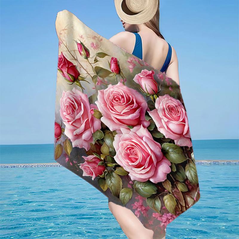 Gothic Rose Artwork Beach Towel, Super Soft Microfiber, Gift for Her/Him, Birthday, for Pool, Beach, Travel, Home Decor Fan gifts