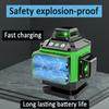 360Degree Crosshair Self Tuning Explosion-Proof Waterproof Green Light 8-Line Infrared Laser Level Vertical Line Horizontal Line