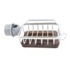 Stainless Steel Sink Organizer with Drip Tray Multifunctional for Sponge Soap Brush Sink Caddy Holder Space Saving