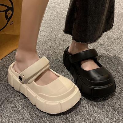 Women's Summer Eva Platform Sandals 2025 Fashion Closed Toe Non Slip Beach Slippers Woman Lightweight Thick Sole Mary Jane Clogs