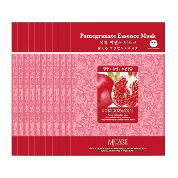 [100 Sheets] Pomegranate Skin Firming, Softening, Moisture Care Essence Mask Pack_18565302_634664