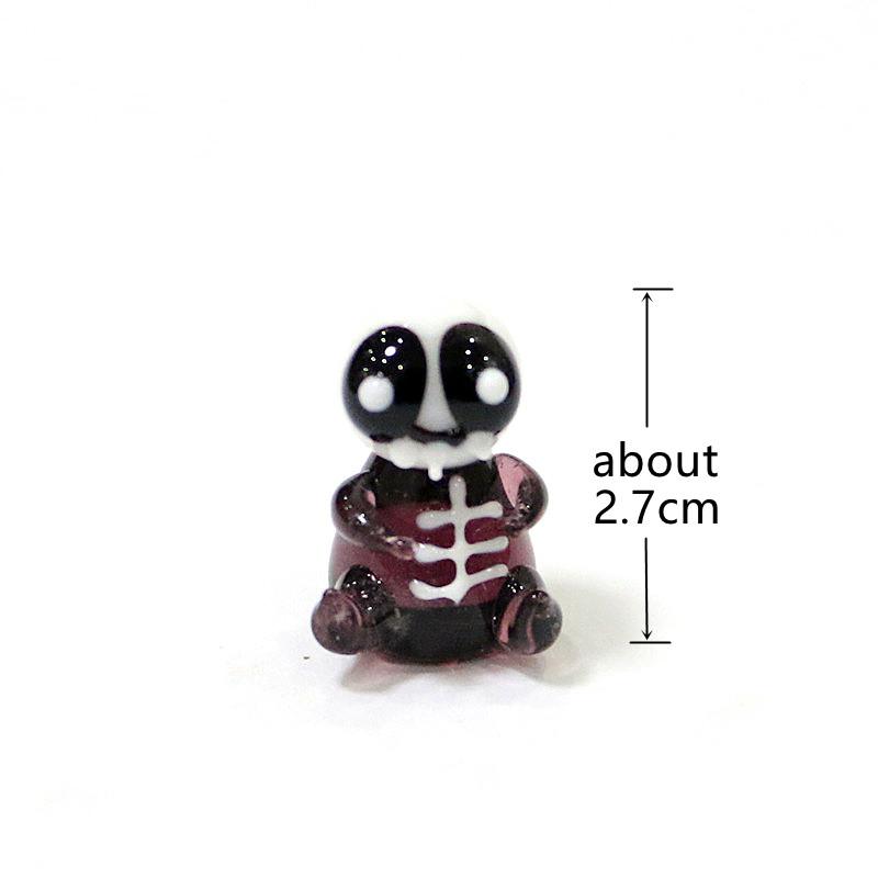Mini Glass Animal Figurines Cute Snail Dolphin Octopus Whale Pig Cat Crab Duck Sea Turtle Rabbit Ghost Demon Hedgehog Ornaments