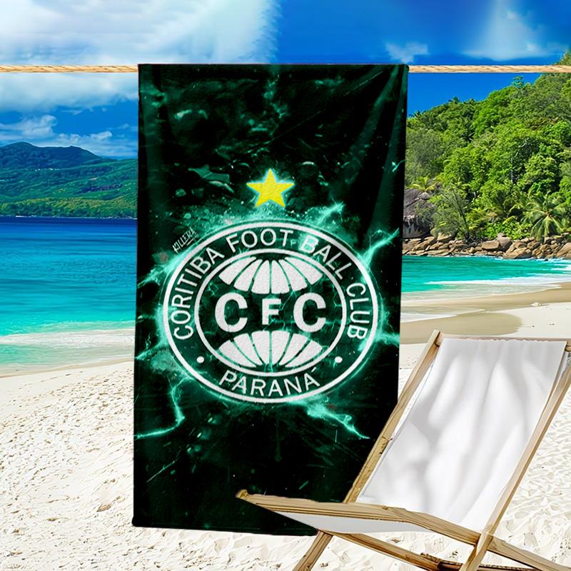 Cori-tiba Football Club Crest Printed Beach Towel, Super Soft Microfiber, Perfect Gift Birthday, for Pool, Beach, Travel, for Family and Friends