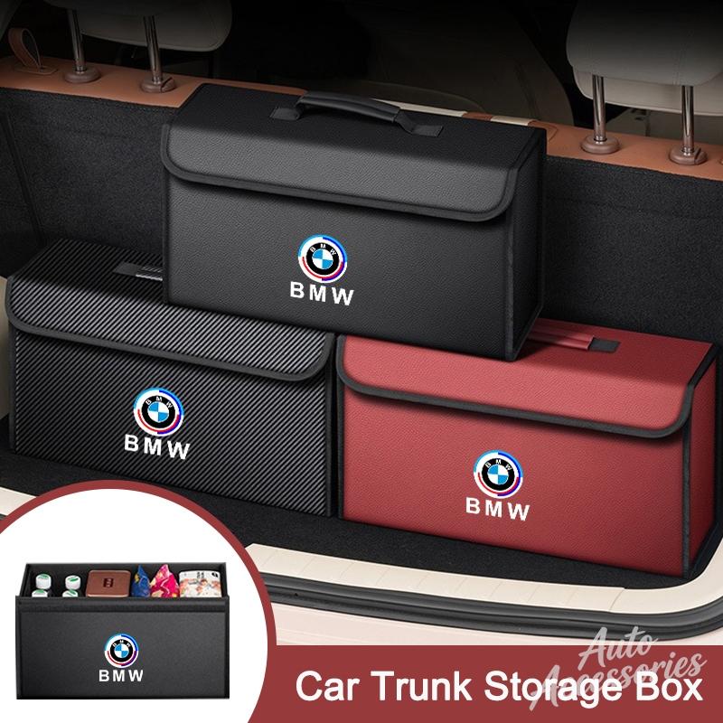 Auto Kofferraum Aufbewahrungsbox Kohlefaser Faltbare Aufbewahrungstasche Zubehör für BMW X1 X2 X3 X5 X6 X7 F20 F15 F16 F48 G20 G30 M1 Aufkleber