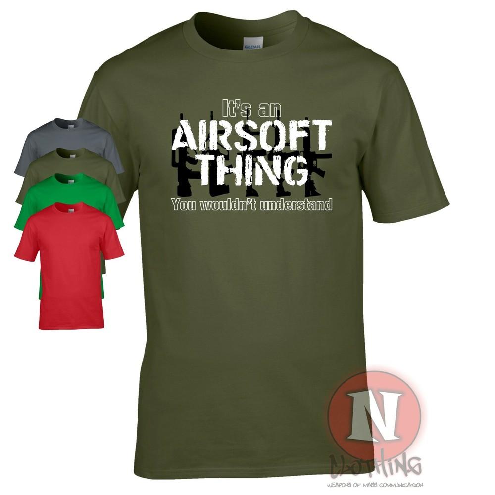 Je to Airsoftová věc grafické tričko vojenská útočná puška tričko Exkluzivní