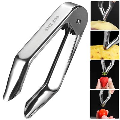 Ananas-Augenentferner, Erdbeer-Schäler, Obstentkerner, Ananas-Pick-Augen-Clip, Edelstahl-Schaber, tragbares Küchengerät